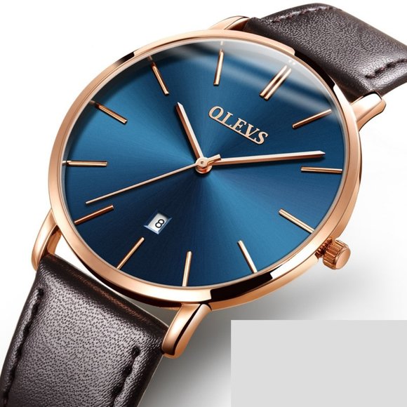2-3 Olevs Men's Classic Casual Thin & Light Watch - Picture 2 of 8